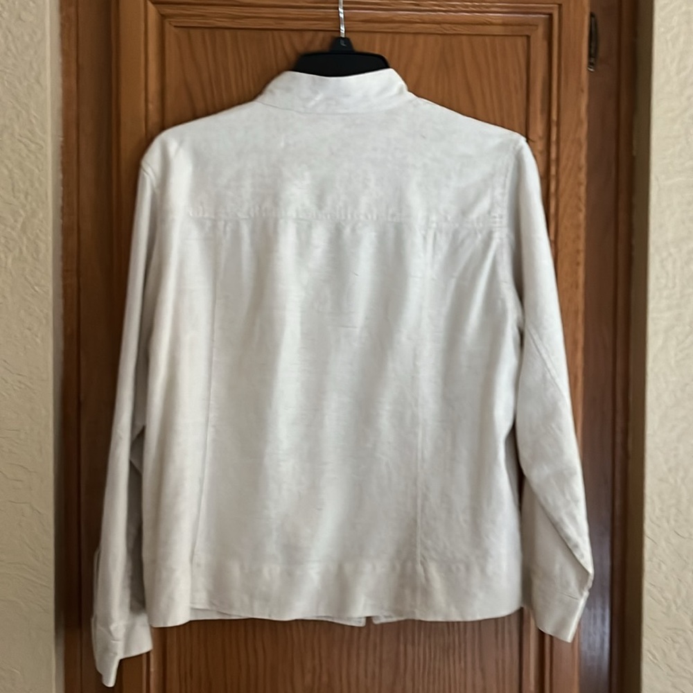 Flax colored lightweight linen jacket - Picture 6 of 7